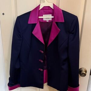 Kasper Navy and Pink Women's Blazer